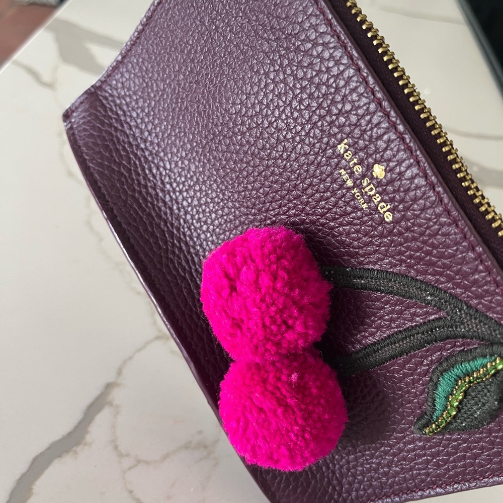 Kate Spade Purple Wristlet with Pink Accents
